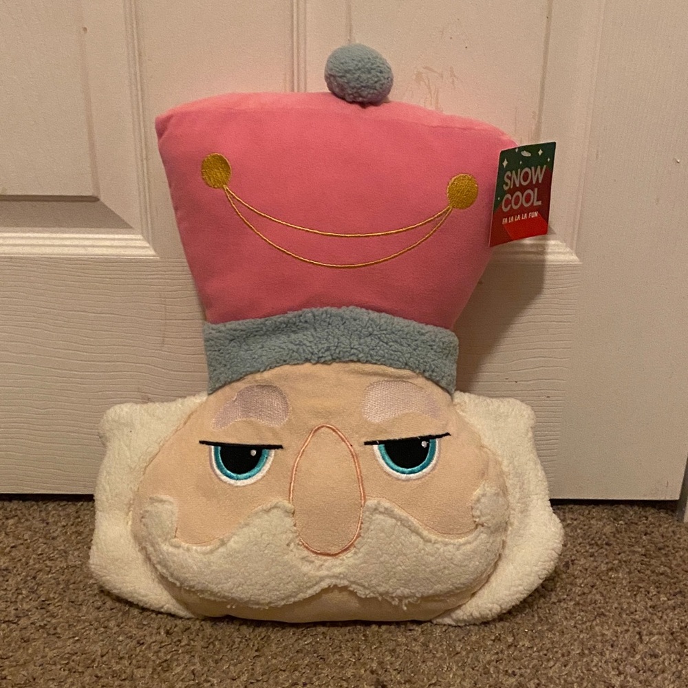 Pink and Cream Nutcracker Accent Pillow